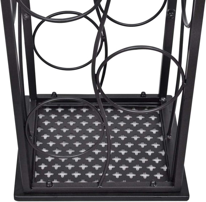 vidaXL Weinregal 8 Flaschen Metall Flaschenregal Flaschenständer Weinschrank 23,5 x 21,5 x 100 cm, 2