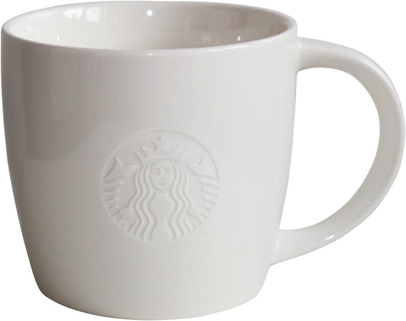 STARBUCKS, Keramik, Kaffeetasse Weiss Tasse Coffee Cup Mug Classic White Collectors Grande 16oz