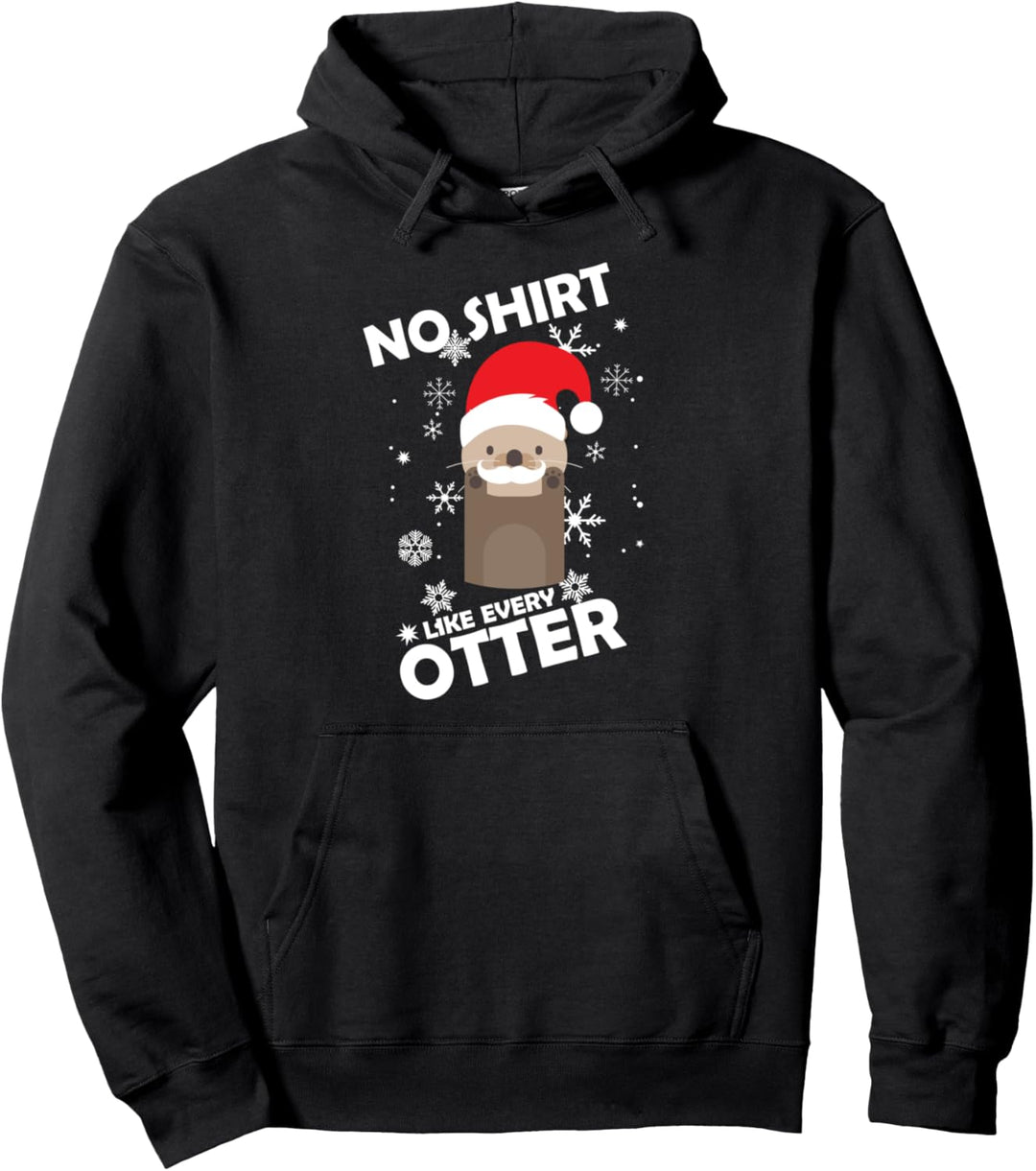 Otter Weihnachtsotter Frettchen Pullover Hoodie