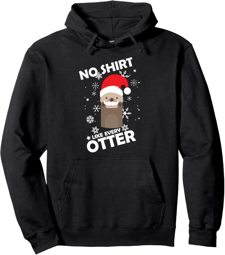 Otter Weihnachtsotter Frettchen Pullover Hoodie