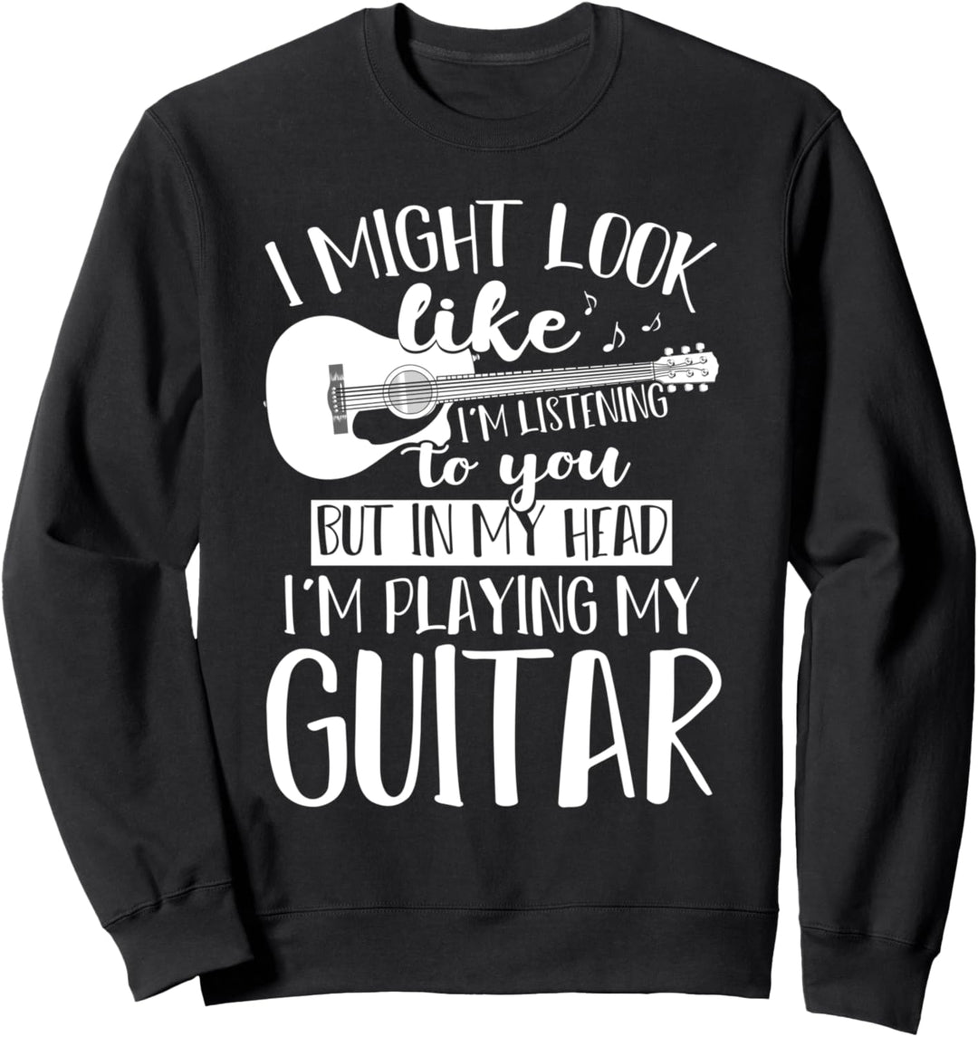 Musik Gitarrist Musiker Gitarrenspieler Lustiges Gitarre Sweatshirt