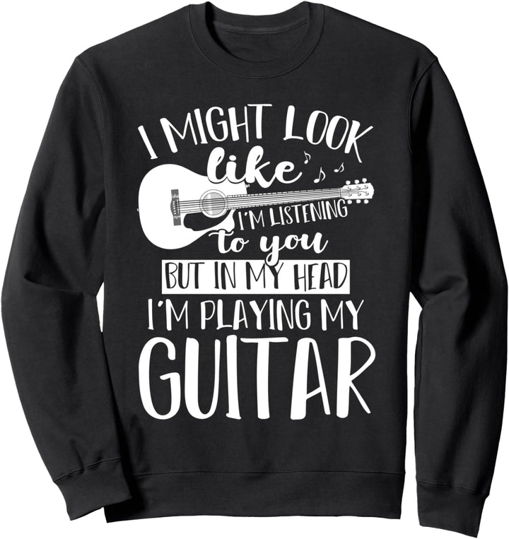 Musik Gitarrist Musiker Gitarrenspieler Lustiges Gitarre Sweatshirt