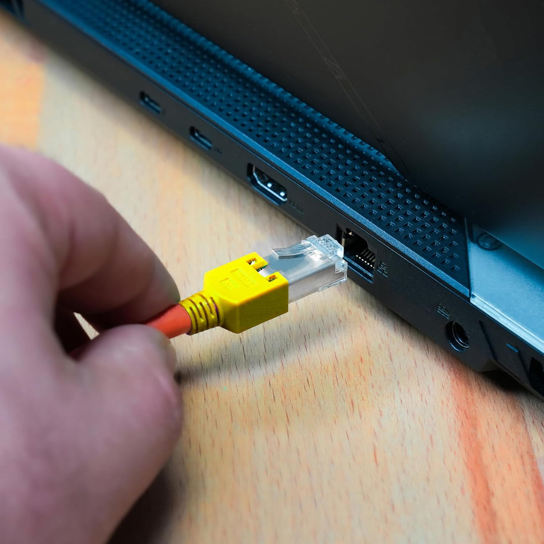 BIGtec RJ45 Stecker Netzwerkstecker 50 Stück Hirose TM11 gelb Hochgeschwindigkeits Verbindung für Fa