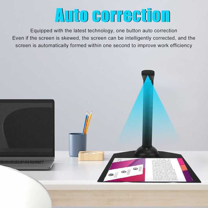 Dokumentenkamera, Buchscanner, Kamera, 10 MP, OCR, Echtzeitprojektion, A3, Faltbar, Tragbar, USB-Sca