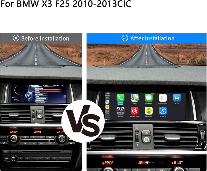 8,9 Zoll 1920 * 720 Auto Stereo für BMW X3 F25 CIC Carplay Android Auto Radio Upgrade Touchscreen DS