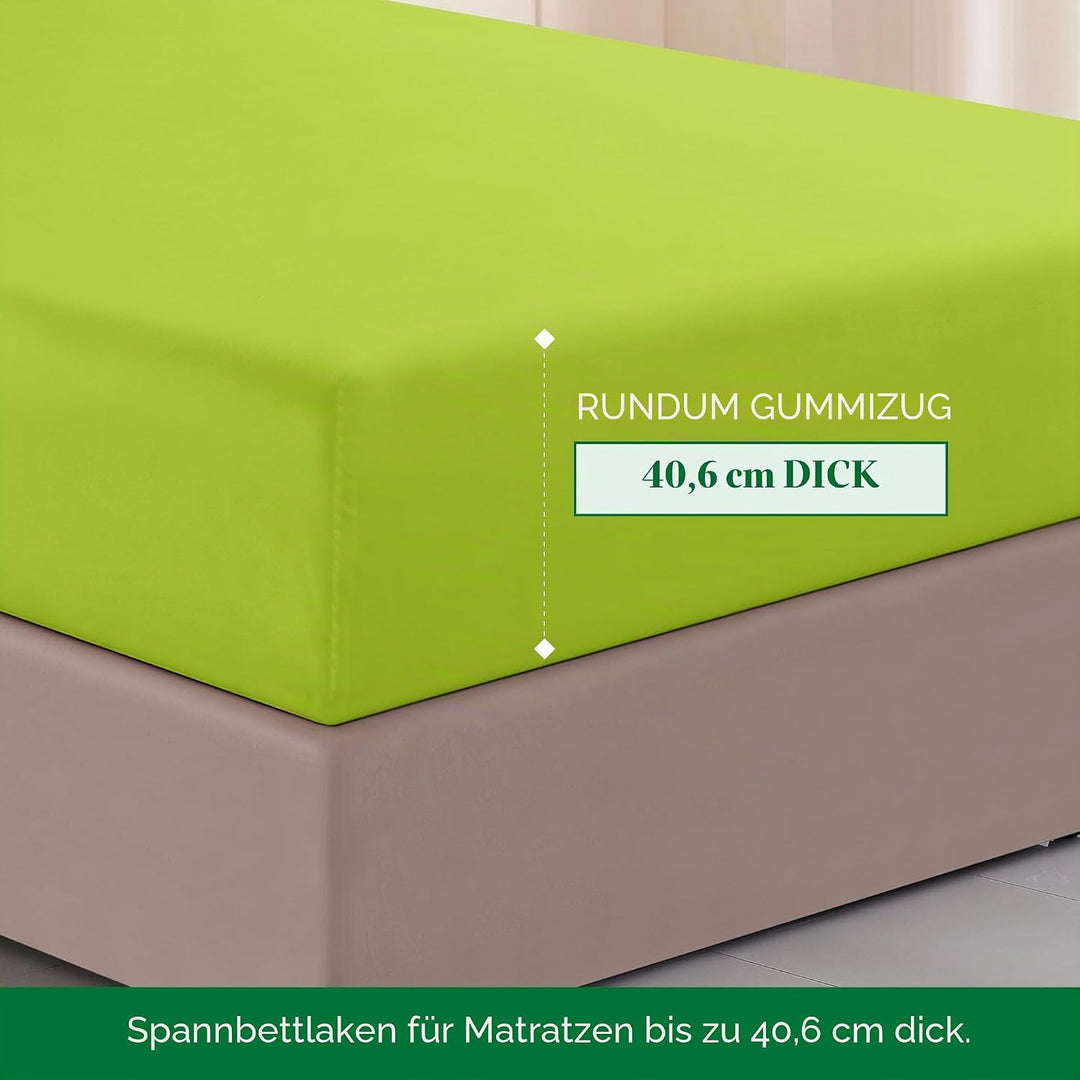 Elegant Comfort Luxuriöses Bettwäsche-Set, Fadenzahl 1500, ägyptische Qualität, dreireihig, Bestickt