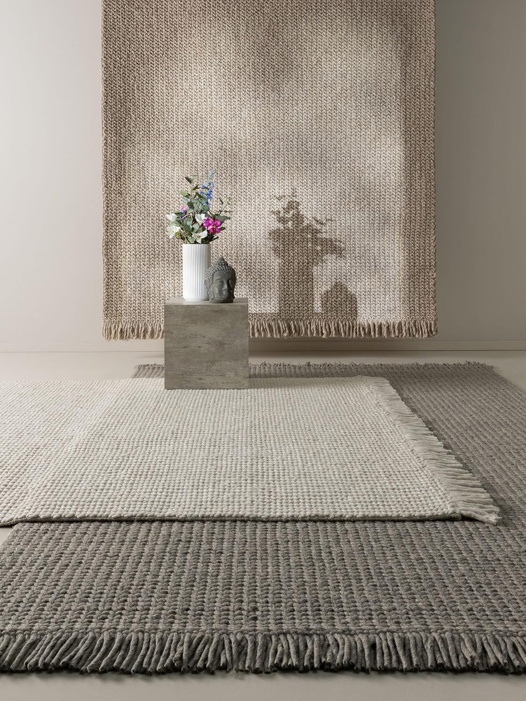 benuta Pure Wollteppich Velma - Wolle handgewebt - Rechteckig & im Style:  Geometrisch, Zickzack, Bo