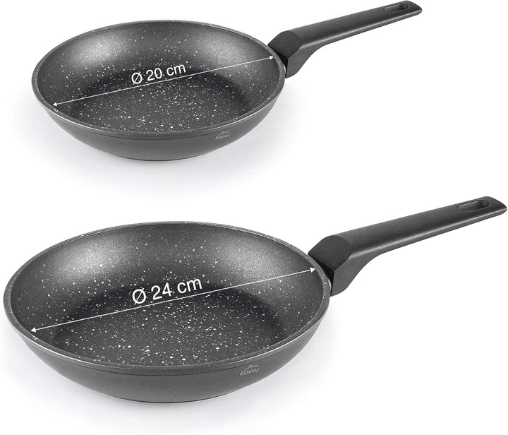 Lacor - 26400 - Set zwei Pfannen geschmiedet Aluminium, Antihaft, geeignet für alle Arten von Küchen