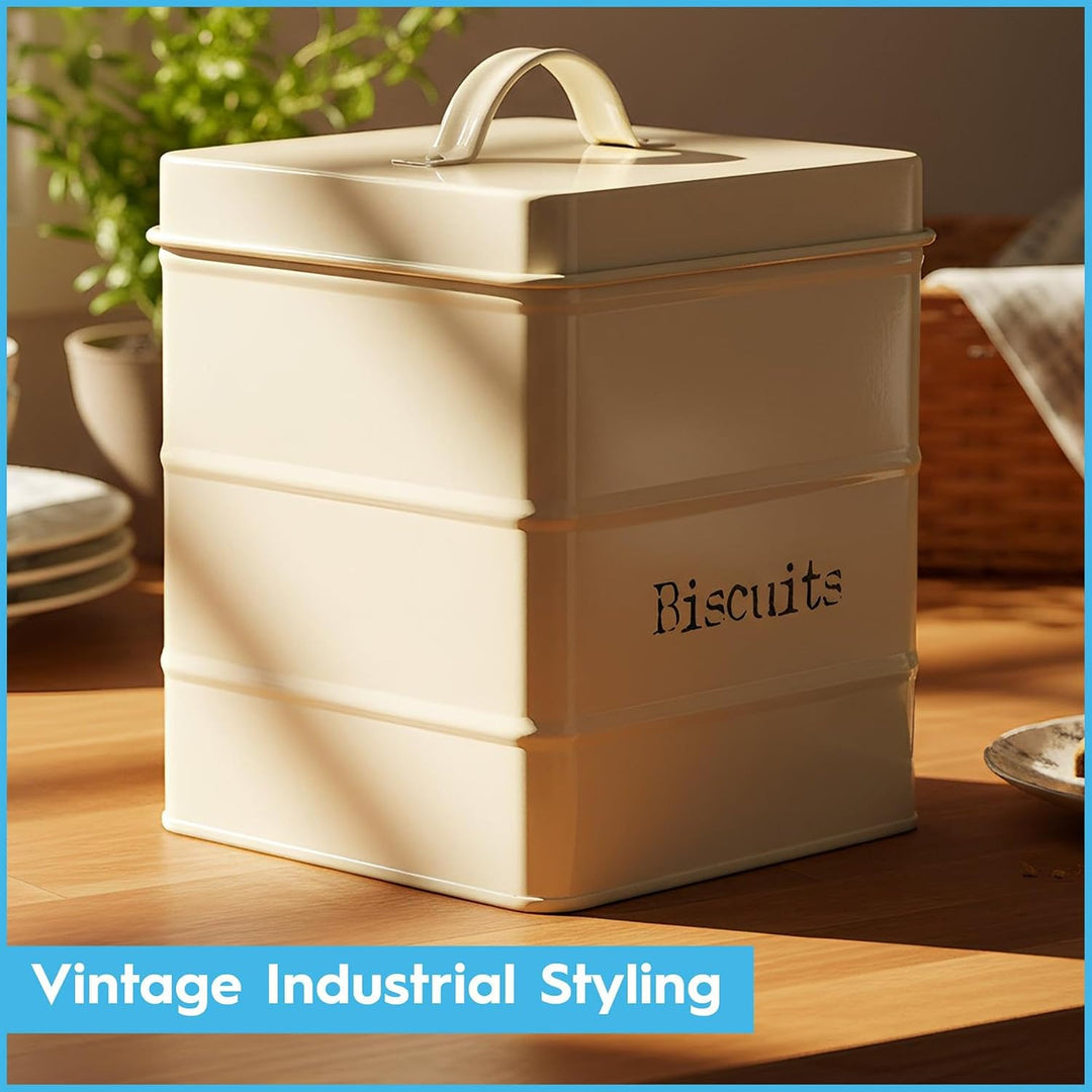 Harbour Housewares Vintage Metal Kitchen Keks Zinn - Schwarz