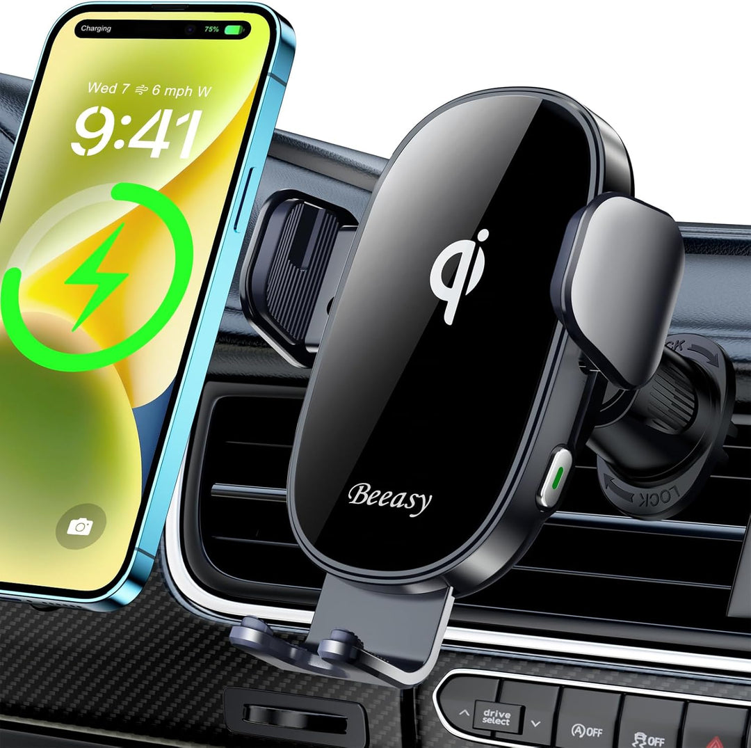 Beeasy 15W Handyhalterung Auto Mit Ladefunktion - Wireless Charger Auto Automatischer Qi Induktive L