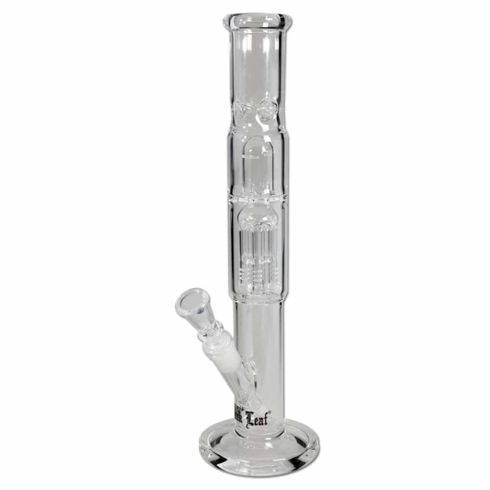 Black Leaf Perkolator Bong 38,5cm Icebong 18,8mm 6-Arm Baumperkolator D: 50mm WS: 5mm