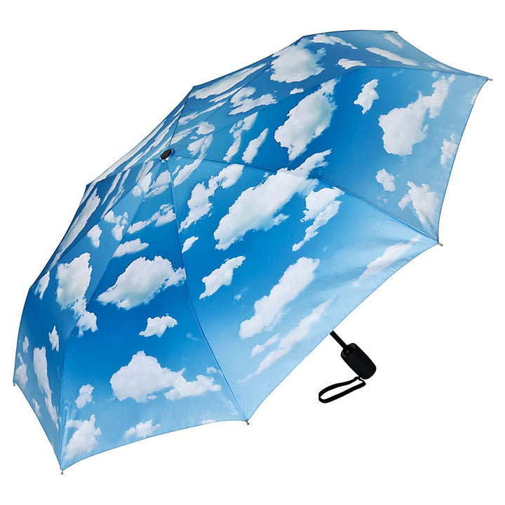 VON LILIENFELD Regenschirm Taschenschirm Wolken Bayrischer Himmel Windfest Auf-Zu-Automatik Stabil L