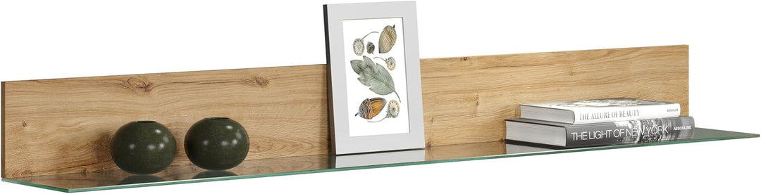 trendteam smart living - Wandregal Hängeregal - Wohnzimmer - Blanshe - Aufbaumass (BxHxT) 98 x 16 x