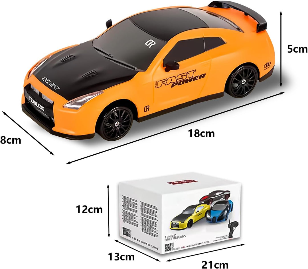 RC Drift Car, 1:24 Rennen mit 4WD Ferngesteuertes Auto 2.4Ghz Spielzeugauto Rennauto mit Arbeitssche