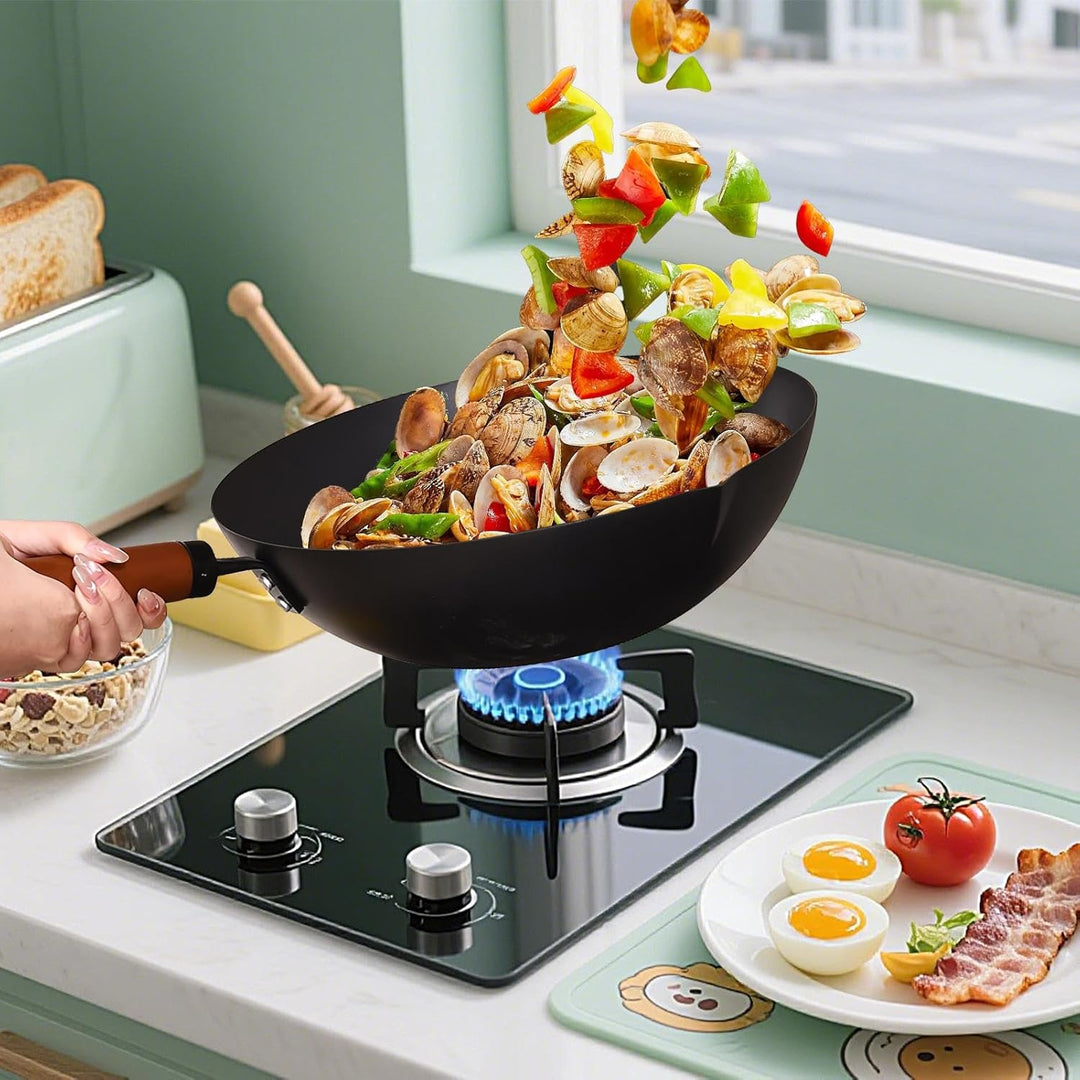 Gusseisenpfanne – Japanische Eisenpfanne, unbeschichteter Antihaft- für natürliches Kochen, Elektroh
