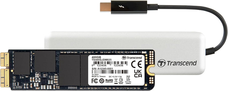 Transcend 480 GB JetDrive JDM 825 Thunderbolt AHCI PCIe™ Portable SSD TS480GJDM825 Mit Thunderbolt-G