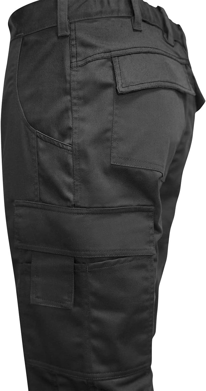 strongAnt Shorts Stretch Berlin Pro Herren Sommer Arbeitshose kurz Cargo Outdoor Grau-Shwarz-Weiss 4