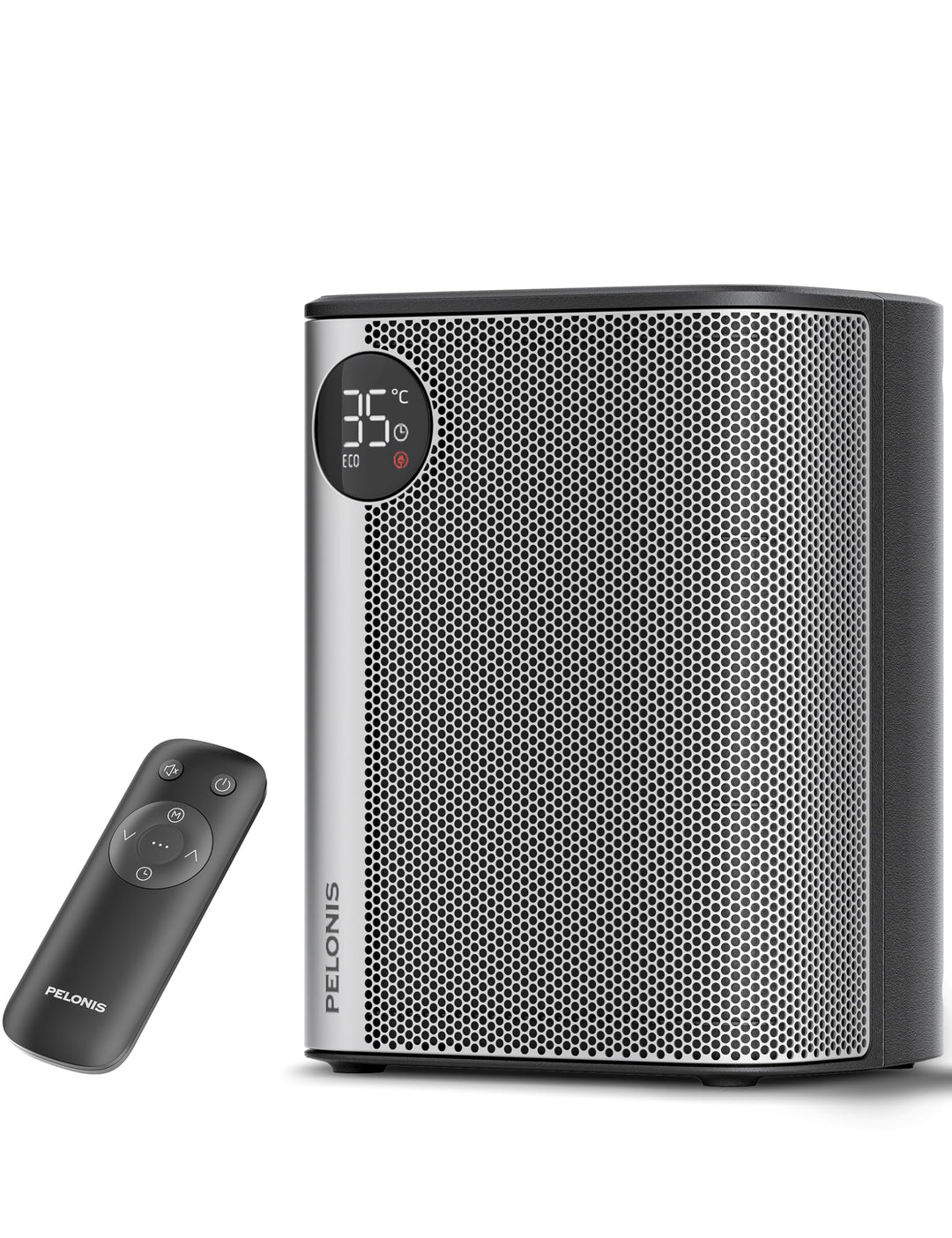 PELONIS Keramik Heizlüfter Mini 2000W mit Fernbedienung, 2S Schnellheizung, 5 Stufen inkl. ECO Modus