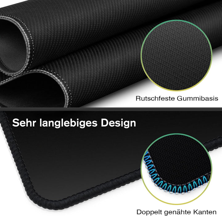 Schreibtischunterlage Mauspad, Mauspad XXXL 1200x400mm, Mausunterlage Gross, Gaming Mouse Pad, Ausla