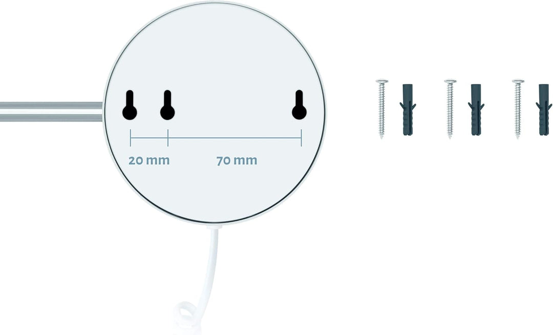 Libaro LED Kosmetikspiegel Siena Vergrösserungsspiegel 7 Fach Wandmontage Dimmerfunktion Auto-Off (m
