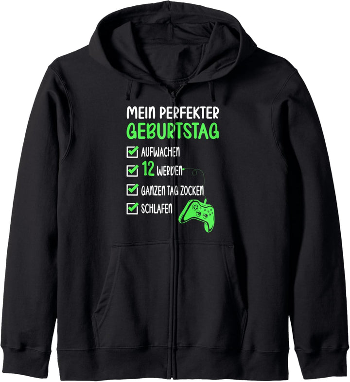 Mein Perfekter Geburtstag 12 Jahre 2010 Zocken Gamer Kapuzenjacke