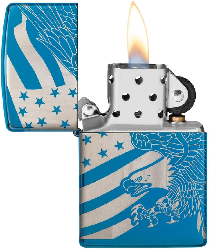 Zippo Adlerfeuerzeuge High Polish Blue, High Polish Blue