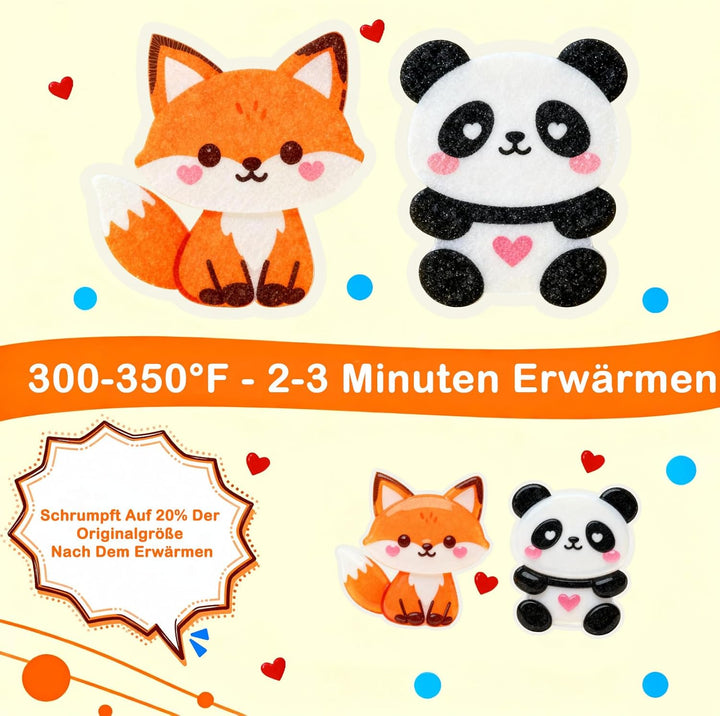 251er Set Schrumpffolie Schlüsselanhänger Mit Schrumpffolie A5 – Für DIY, Basteln Für Teenager, Schl