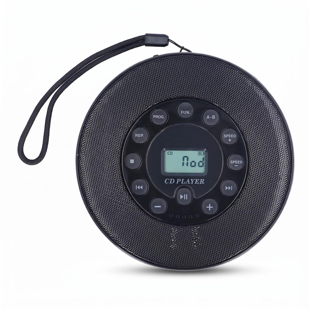 Tragbarer CD-Player, Kompakter Bluetooth-CD-Player mit Lautsprecher, Anti-Skip, Integriertes Mikrofo
