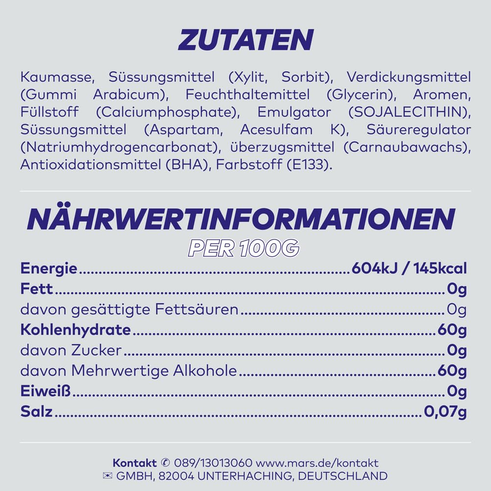 Extra Professional White, Zuckerfreier Kaugummi, Packung mit 150x2 Dragees, 300 Kaugummis insgesamt