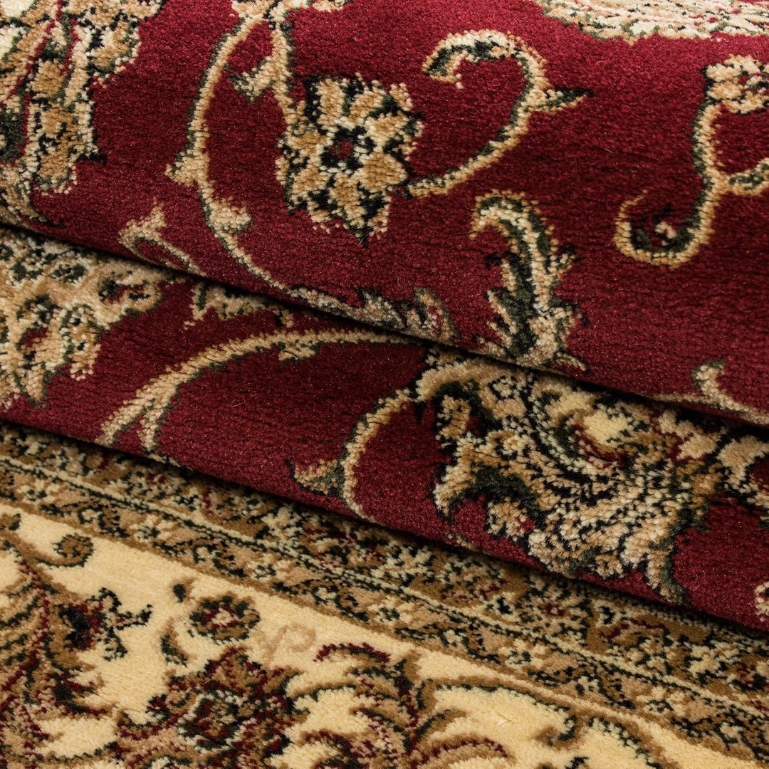 Carpetsale24 Teppich Wohnzimmer Traditioneller Orientalisch Design Rot 160 x 230 cm - Kurzflor Teppi