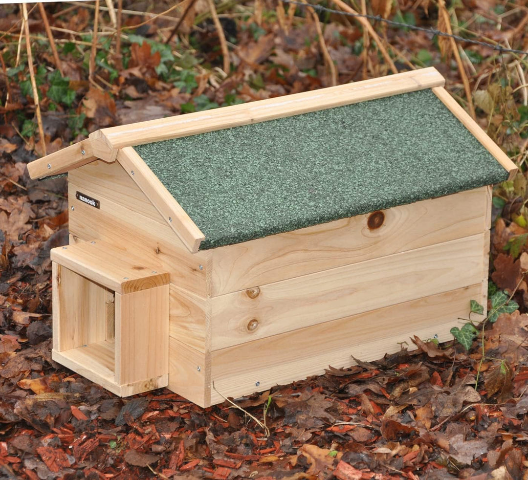 nanook Igelhaus Igelhütte Igelfutterhaus Kleintierhaus Nagerhaus Überwinterung klappbares wetterfest