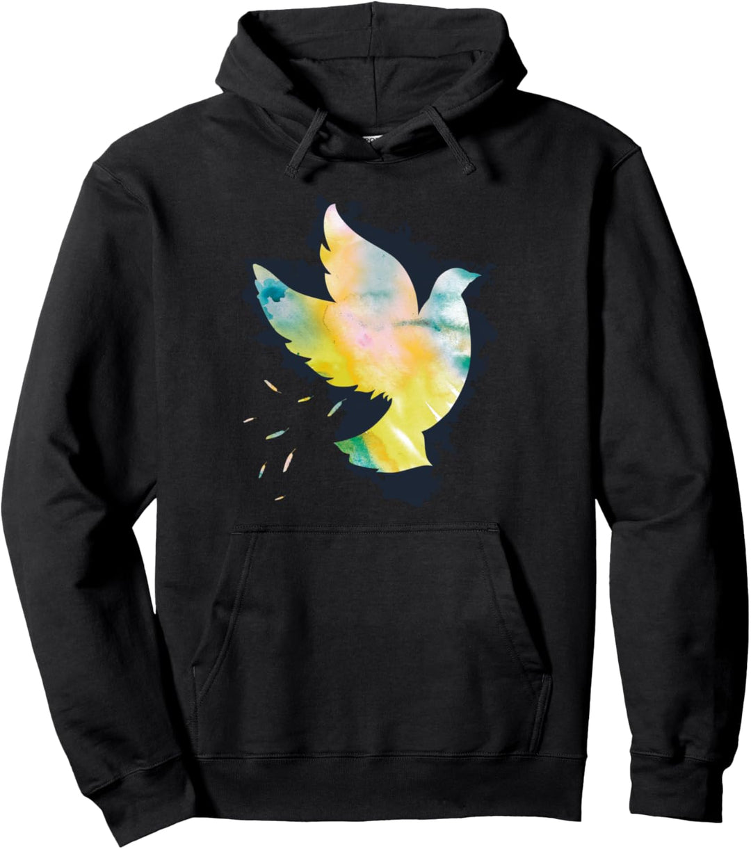 Friedenstaube, Ukraine-Flagge, unterstützend, Ukrainisch Pullover Hoodie