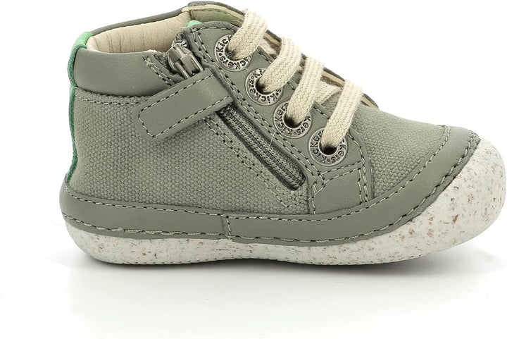 Kickers Unisex Kinder Sonistreet Stiefelette 18 EU Khaki Grün, 18 EU Khaki Grün