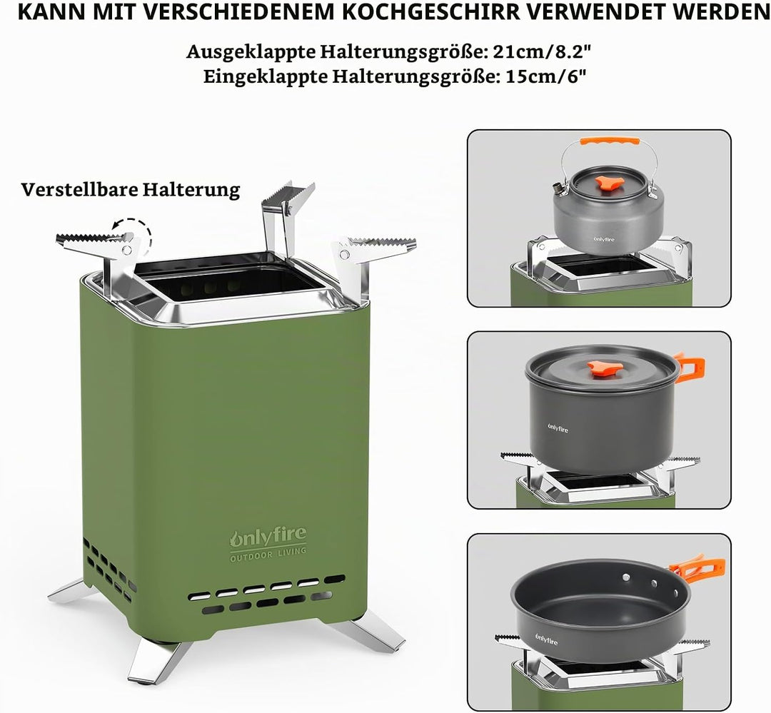 Onlyfire 2 in 1 Tischkamin Outdoor, Mini Feuerschale für den Garten, Feuerstelle Klein für Holz und