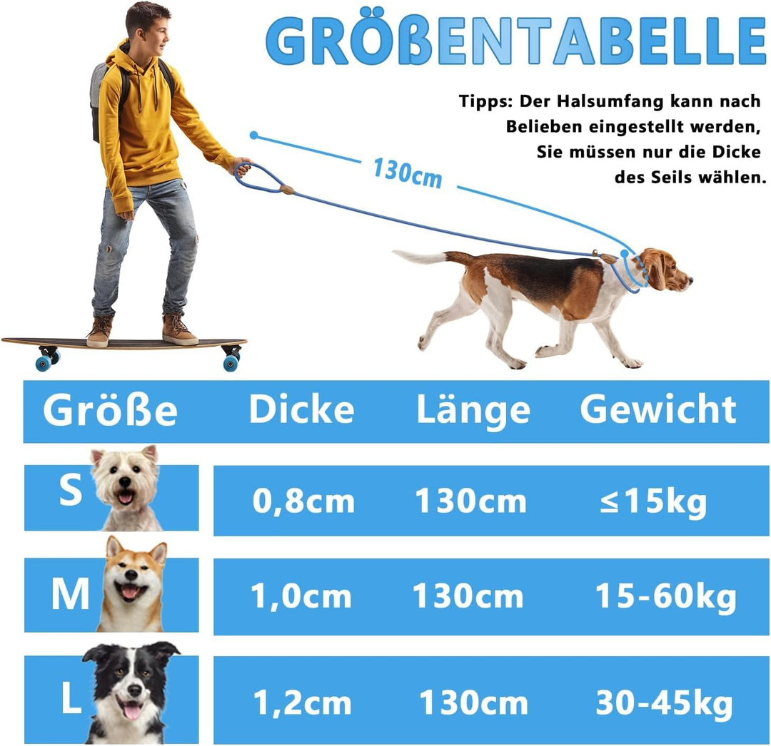 Supet hundeleine grosse Hunde Retrieverleine mit zugstopp Moxonleine Dauerhafte Weiche Geflochten mi