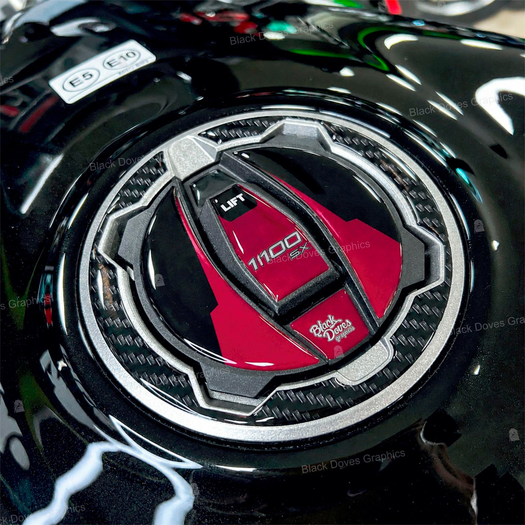 Harzbeschichtete 3D-Aufkleber kompatibel mit Kawasaki Ninja 1100 SX 2025 Metallic Matte Graphenestee
