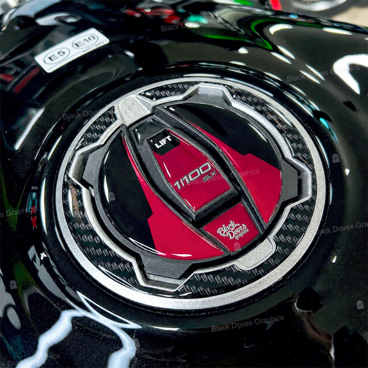 Harzbeschichtete 3D-Aufkleber kompatibel mit Kawasaki Ninja 1100 SX 2025 Metallic Matte Graphenestee