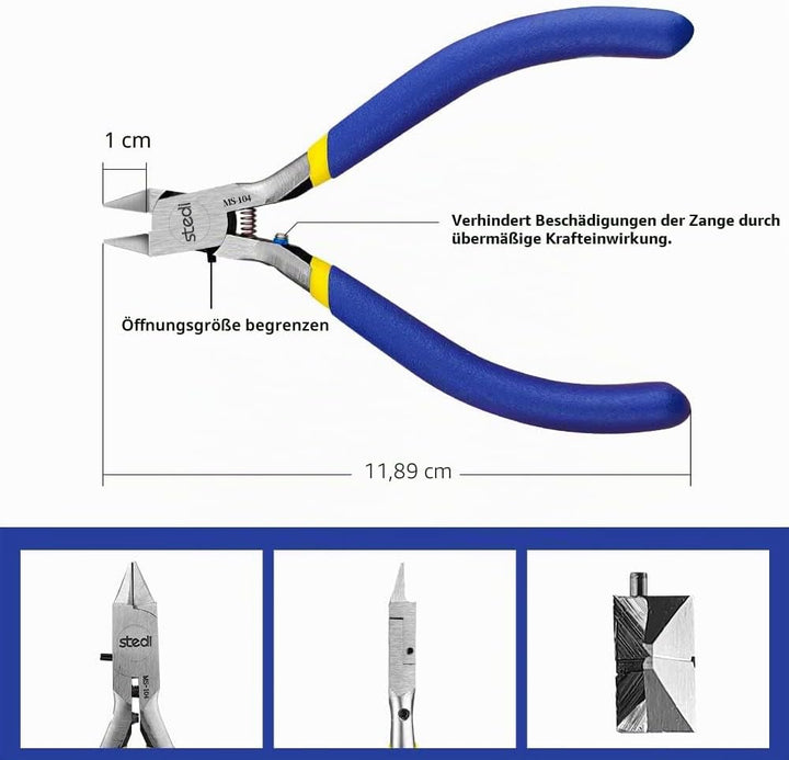 stedi 4,7-Zoll-Modellzange, mit ultradünnen einschneidigen und Klinge Fall Kunststoff-Modell Werkzeu