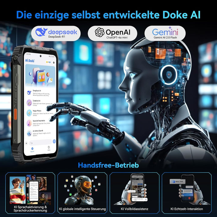 Blackview XPLORE 2 Projector Outdoor Handy Ohne Vertrag 5G, 20000mAh-Android 15 Outdoor Smartphone,