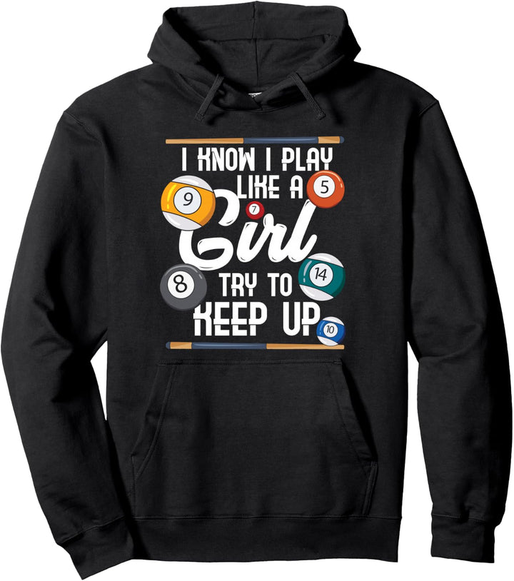 Lustiges Pool Billiard Snooker Girl Pullover Hoodie