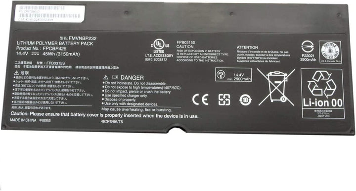 FPCBP425 FMVNBP232 FPB0315S Laptop Batterie Ersatz für Fujitsu LifeBook T904 T935 T936 U745 Series N