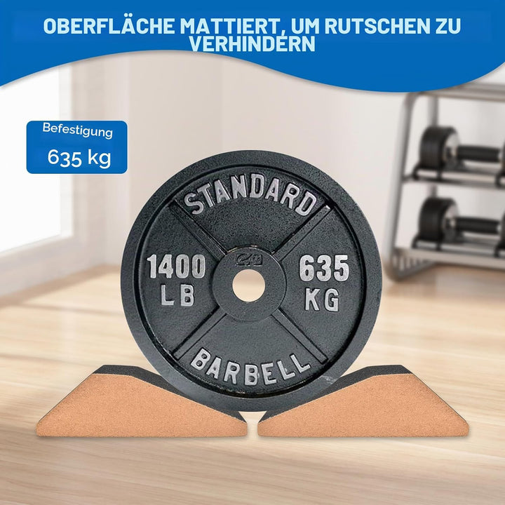 Squat Wedge Block 2 Pcs Kork-Kniebeugen-Keilblock Non Slip Professional Squat Ramp Balance Board für