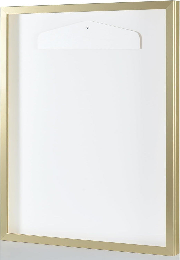 Trikotrahmen mit Drehtür | Gold-Weiss | 70x90 cm Objektrahmen | Magnetischer Verschluss, Schneller T