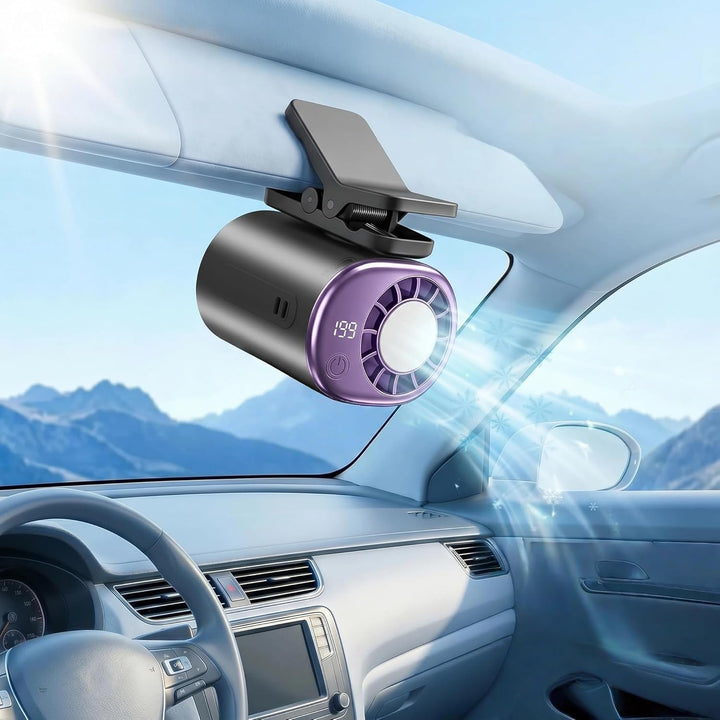 Yizemay Auto Ventilator, Autoventilator für Auto, Auto Clip on Klimaanlage Ventilator mit LED Displa