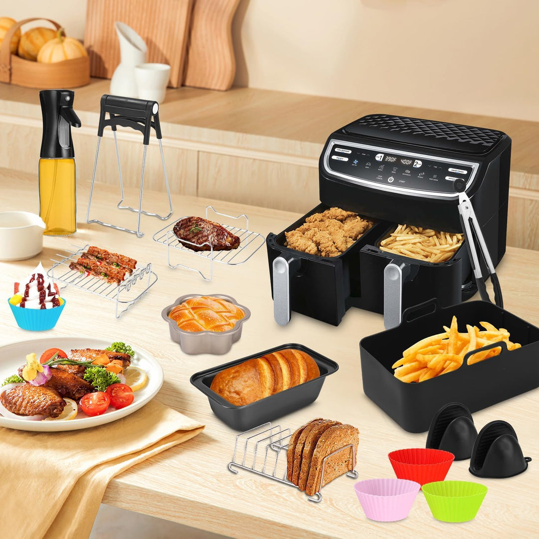 26 Stück Heissluftfritteuse Zubehör Set, Ninja AF400EU AF400EUCP AF451EU AF451EUCP AF500EU AF500EUCP
