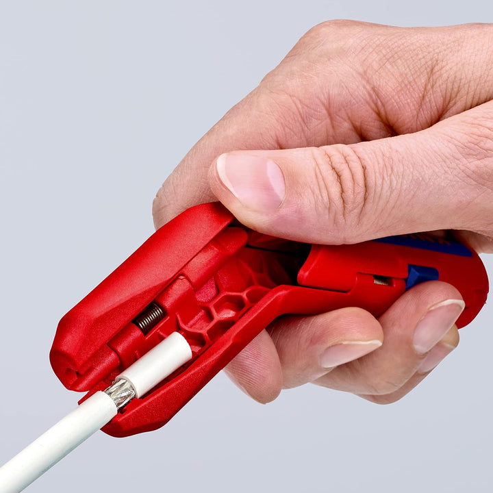 Knipex ErgoStrip® Universal-Abmantelungswerkzeug für Rechtshänder 135 mm 16 95 01 SB Rechts-Händer,