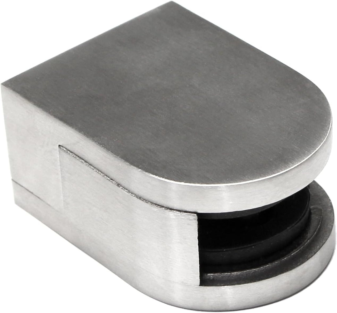 PRIOstahl Glashalter 4 Stück Glasklemmen Klemmhalter Glashalter mit Sicherungsplatte + Sicherungssti