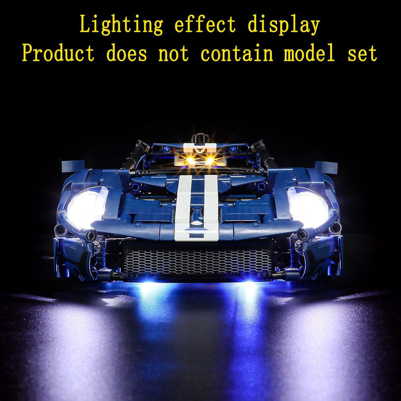 GEAMENT LED Licht-Set Kompatibel mit Lego Ford GT 2022 - Beleuchtungsset für Technic 42154 (Modell-S