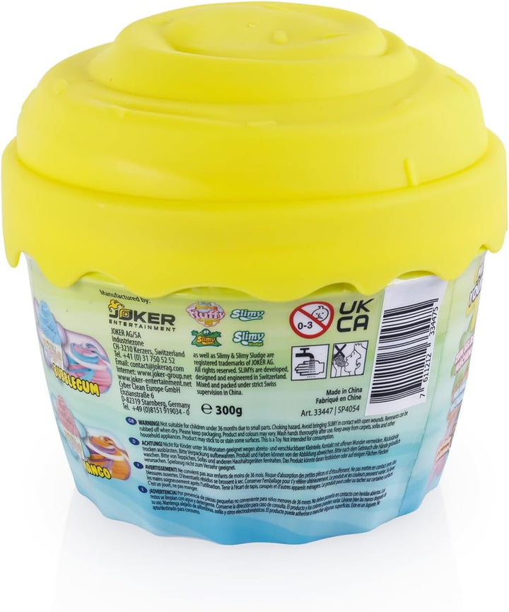 SLIMY Super Fluffy 300g Spielmasse im Cup Cake-Becher - der flaumigste Original Slimy Slime, lustig