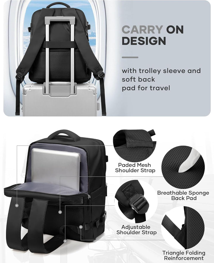 BJLFS Vakuum Rucksack Handgepäck mit Vakuumsystem Ryanair Handgepäck Reiserucksack Airbag Rucksack m